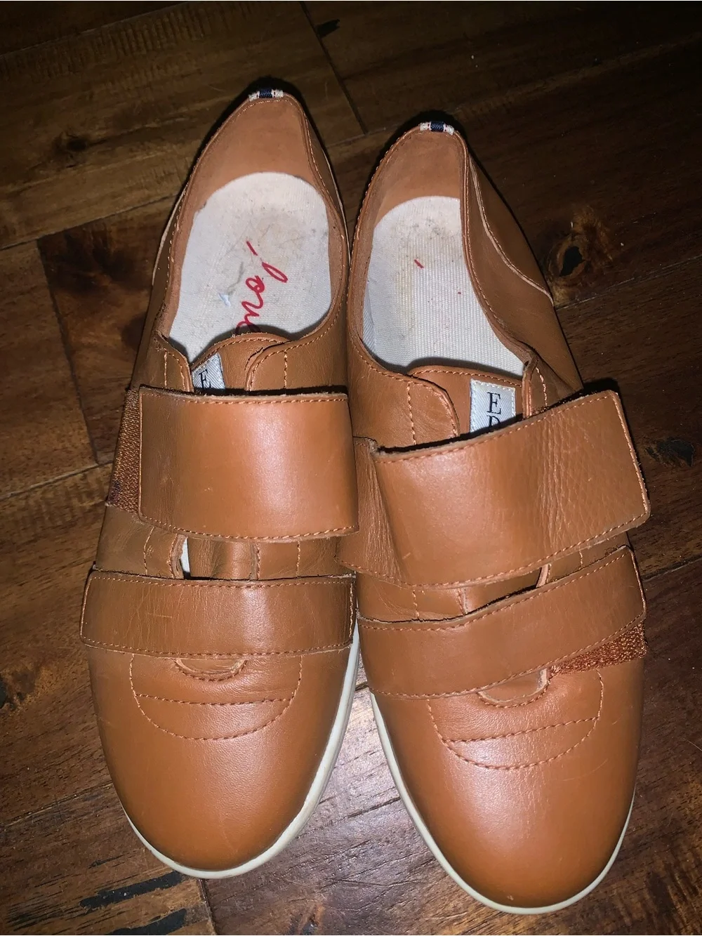 Men's Casual Leather Slip-On Sneakers in Tan